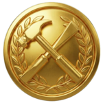 Icône dorée représentant l'expérience et le savoir-faire artisanal de B&L Art'Oise, couvreur zingueur dans l'Oise.